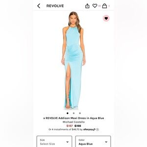 Addison maxi dress, size small, blue, worn once